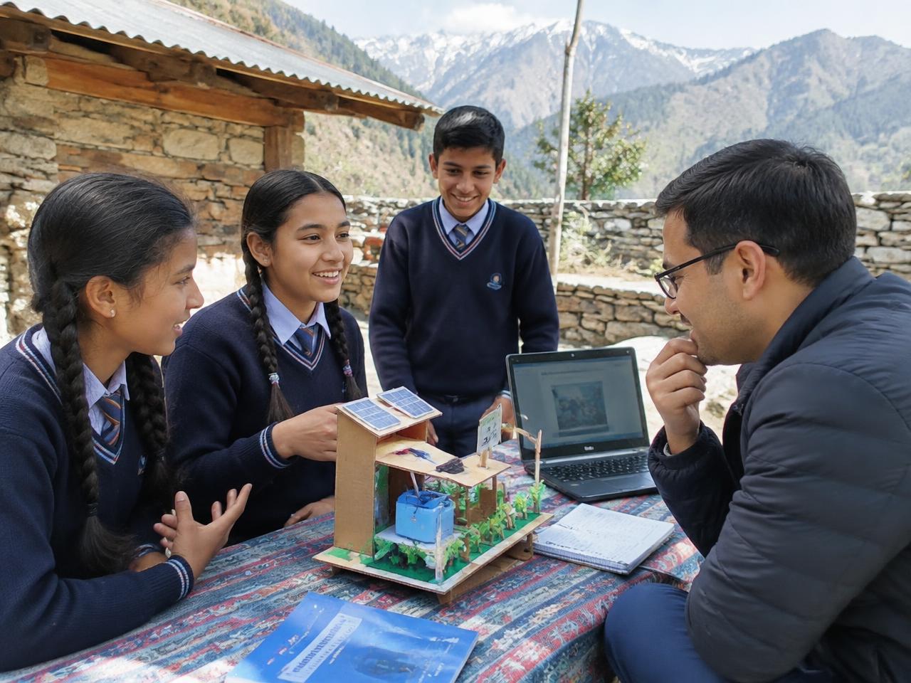 Students presenting a rural innovation project